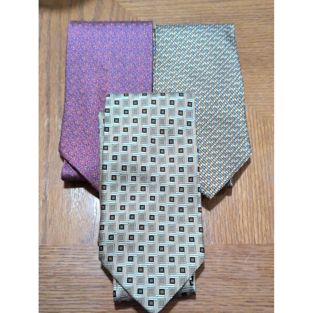 Daniel De Fasson Men's Set of 3 100% Silk Handmade Ties